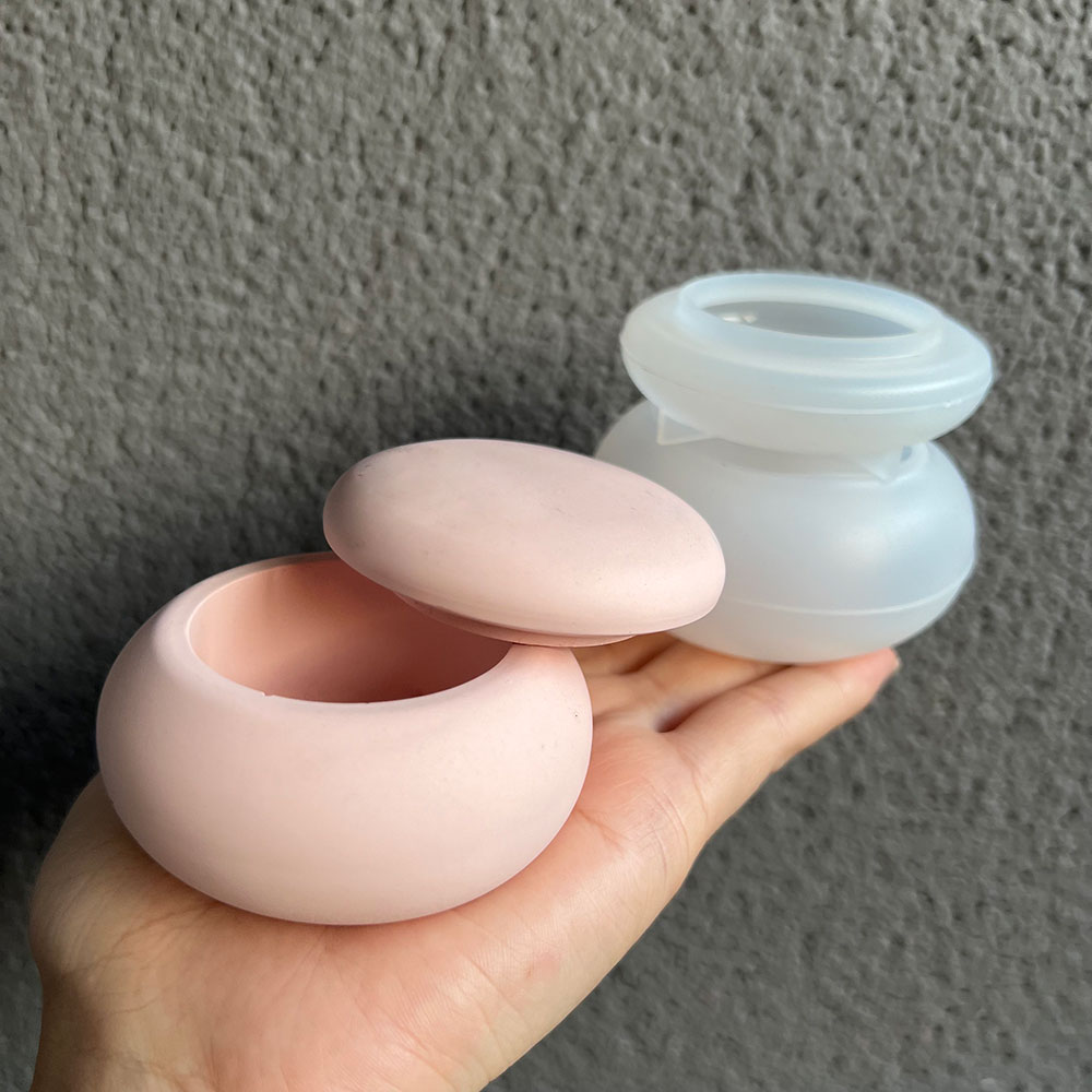 Serving Tray Mold - Round Storage Box Silicone Mold DIY
