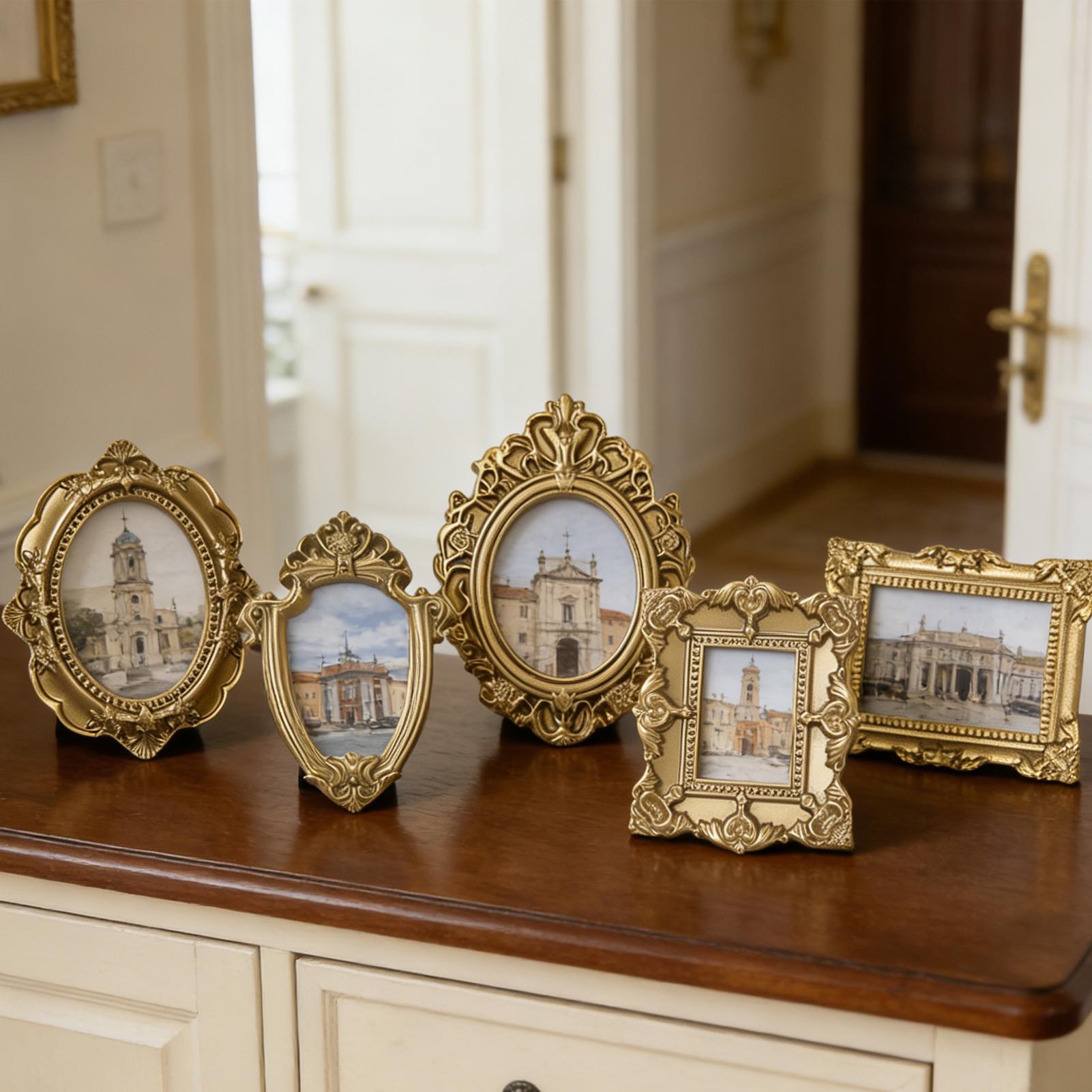 Resin Craft Ideas - Miniature Picture Frames 5 Pcs Vintage