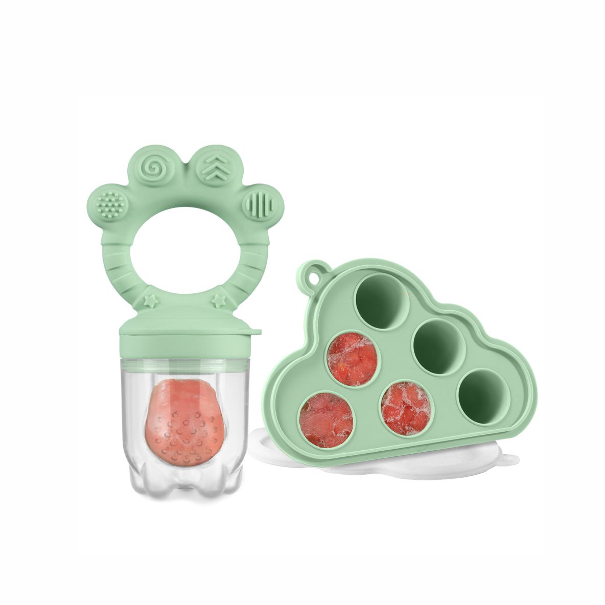Silicone Mold Tray - Baby Fruit Food Feeder & Freezer