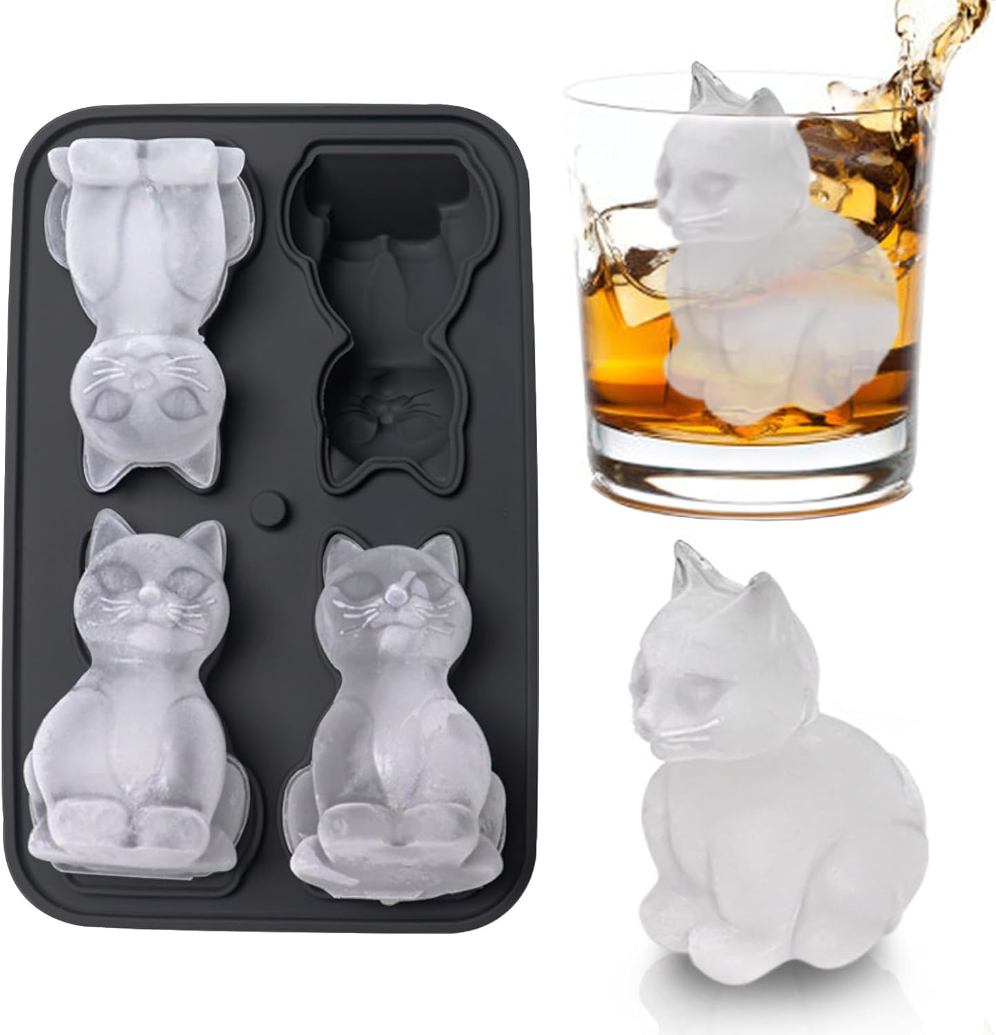 Silicone Mold Tray - 3D Cat Ice Cube Mold, Admaison