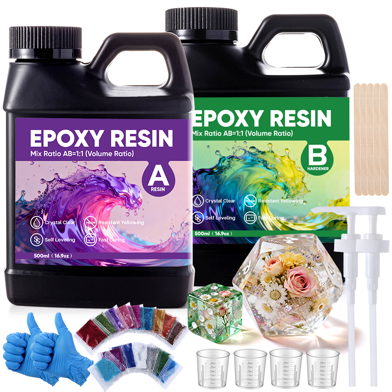 Epoxy Uv Resin Kit - Epoxy Resin Kit, 500/1000ml Crystal Clear,