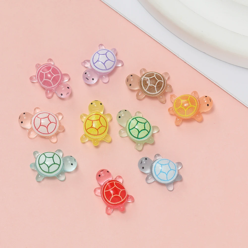 Resin Crafts Diy - 10pcs/lot Mini Resin Sea Turtles Glow