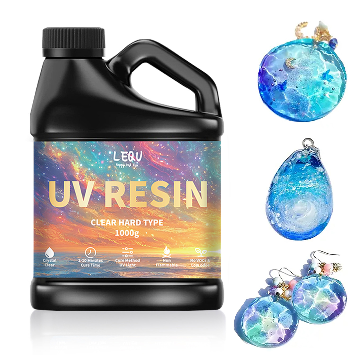 Epoxy Uv Resin Kit - 100/200/500/1000g UV Epoxy Resin Glue High
