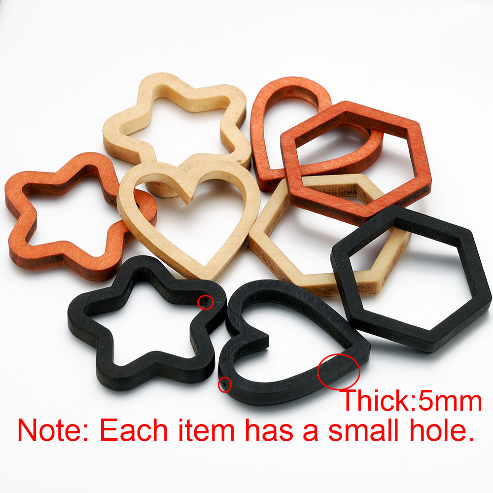 10pcs Wood Heart Square Silico - Resin Crafts Diy のレビューと価格