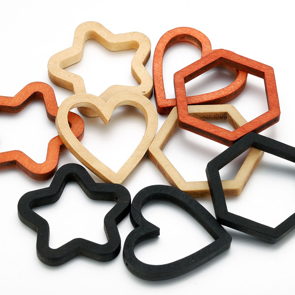10pcs Wood Heart Square Silico - Resin Crafts Diy のレビューと価格