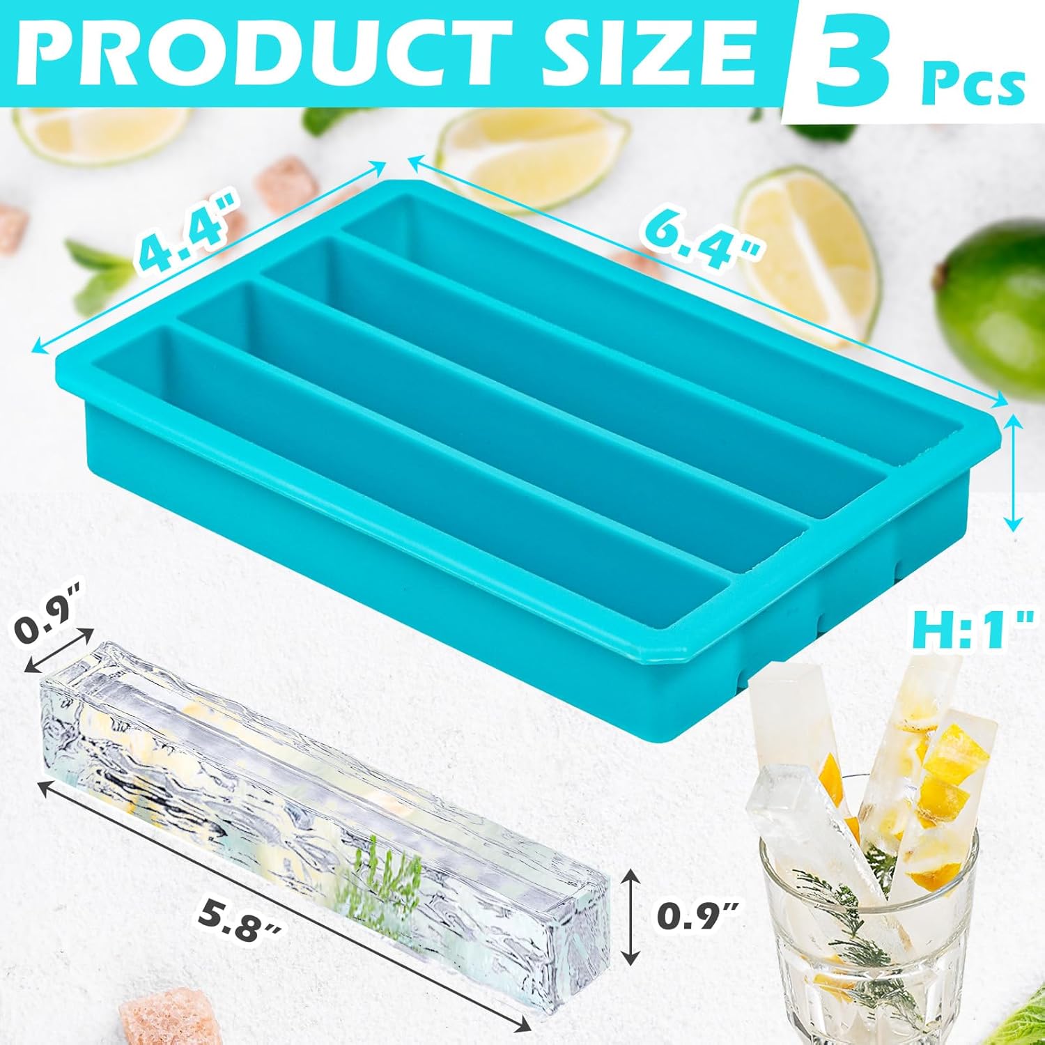 Long Ice Cube Sticks Mold for  - Silicone Mold Tray のレビューと価格