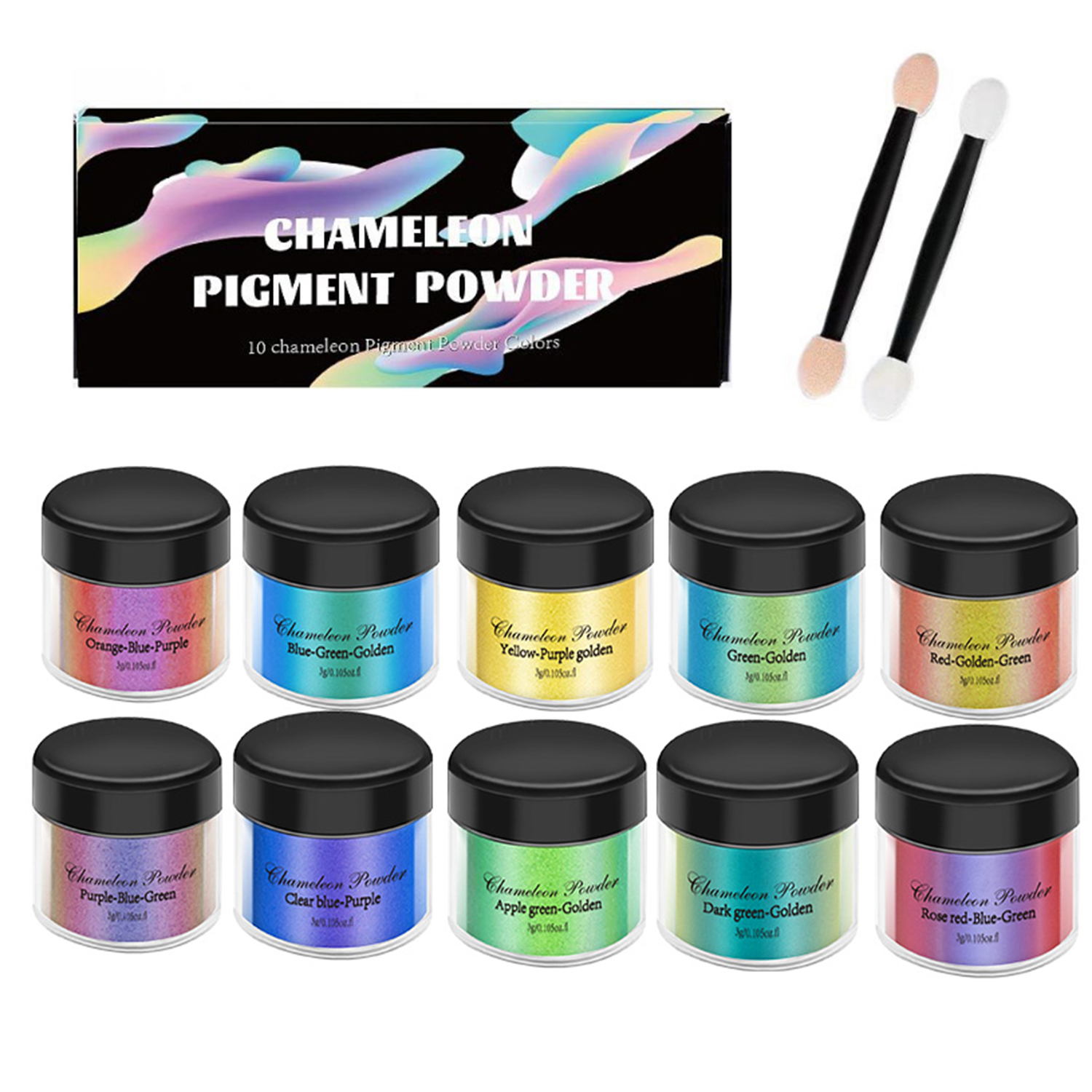 10/20pcs Mirror Chameleons Pig - Resin Pigment Set のレビューと価格