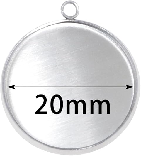 20 Pieces Stainless Steel Roun - Resin Crafts Diy のレビューと価格