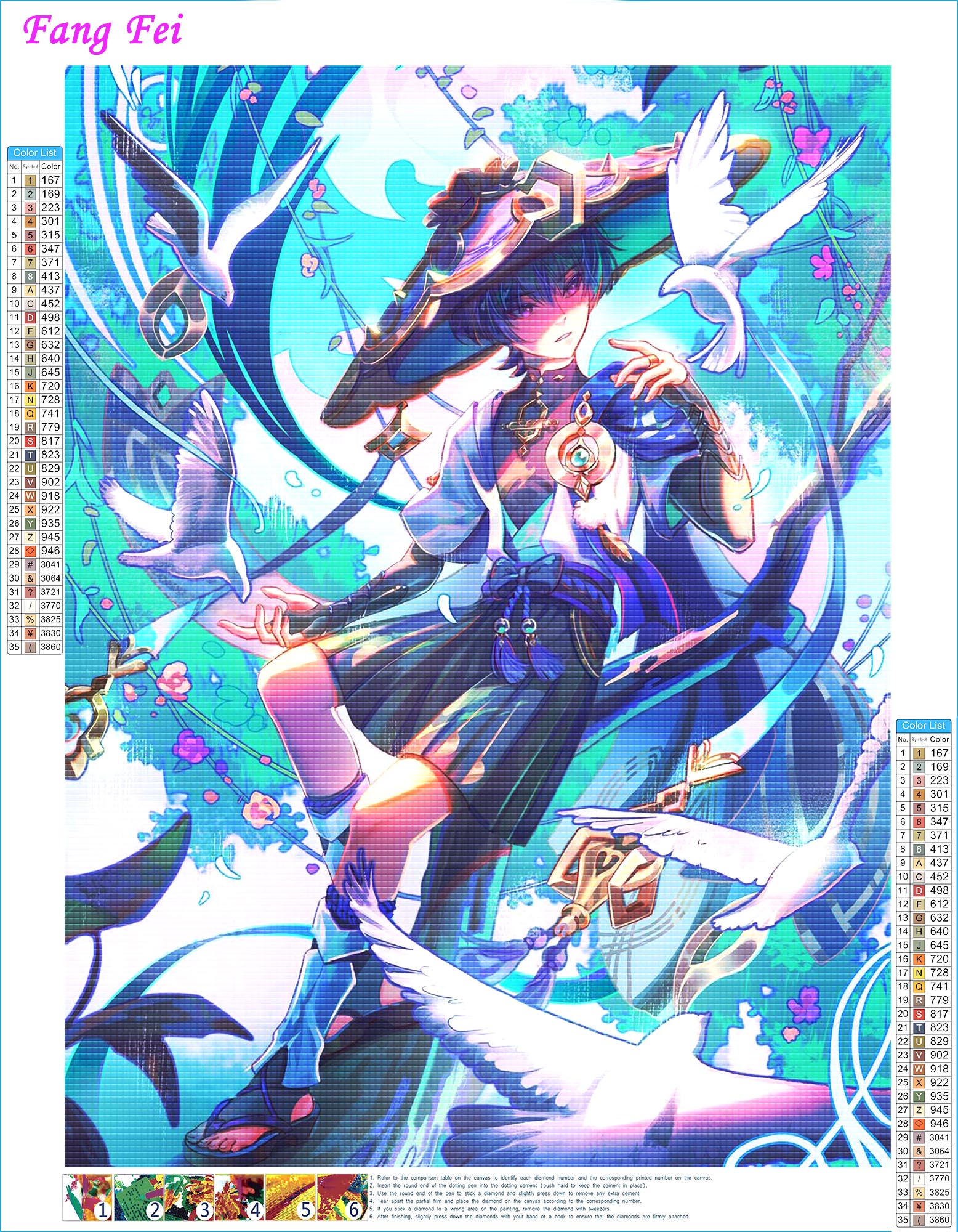 Anime Genshin Impact Full Dril - Resin Craft Genshin のレビューと価格
