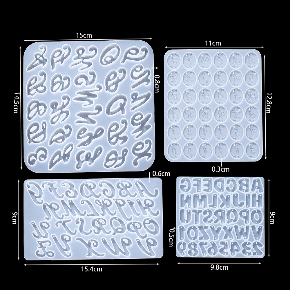 Alphabet Epoxy Resin Silicone  - Gold Foil Flakes のレビューと価格