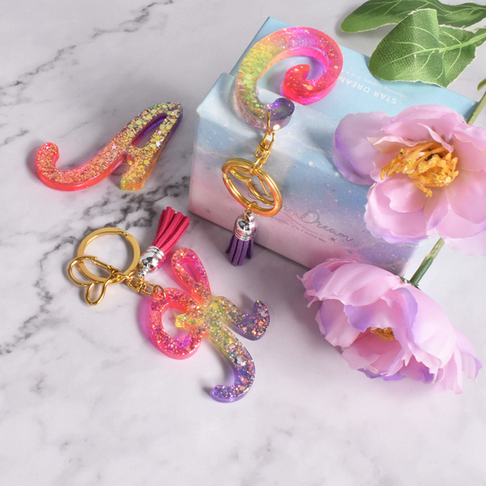 Alphabet Epoxy Resin Silicone  - Gold Foil Flakes のレビューと価格