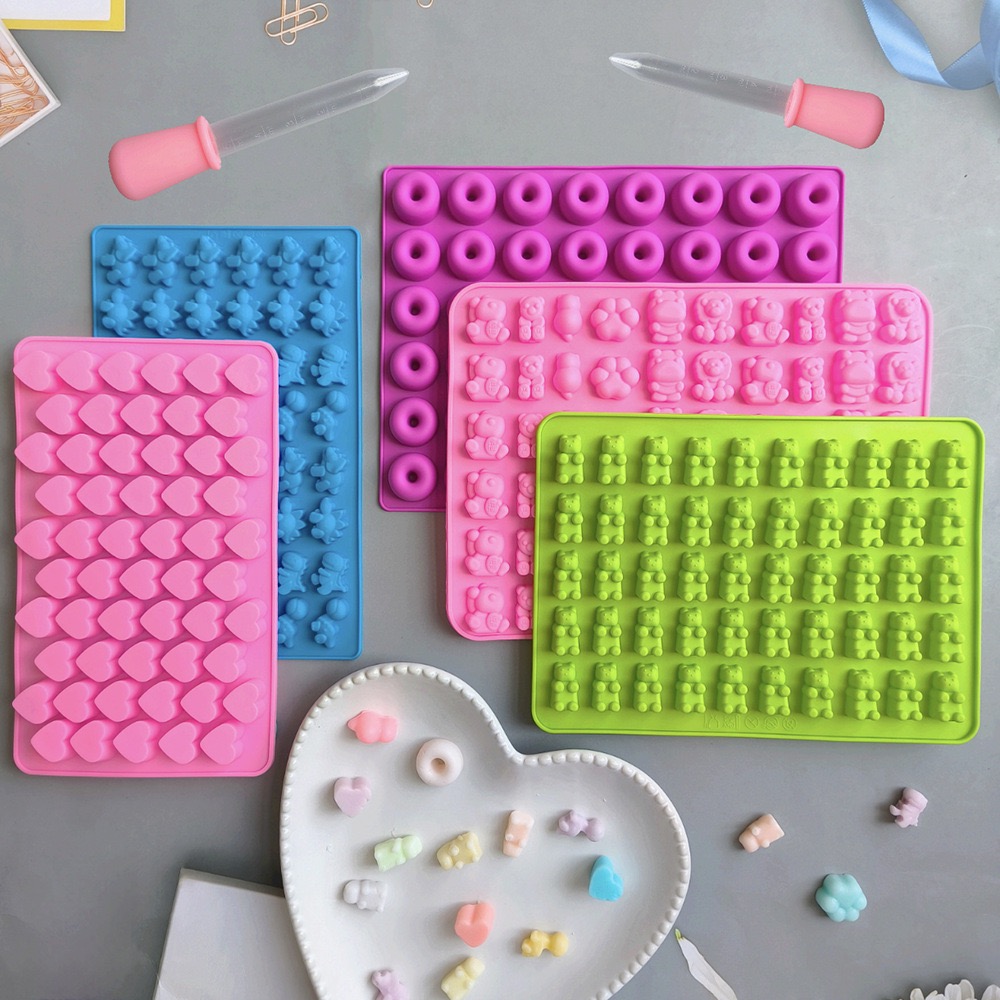 7Pcs Candy Silicone Moulds wit - Silicone Mold Tray のレビューと価格
