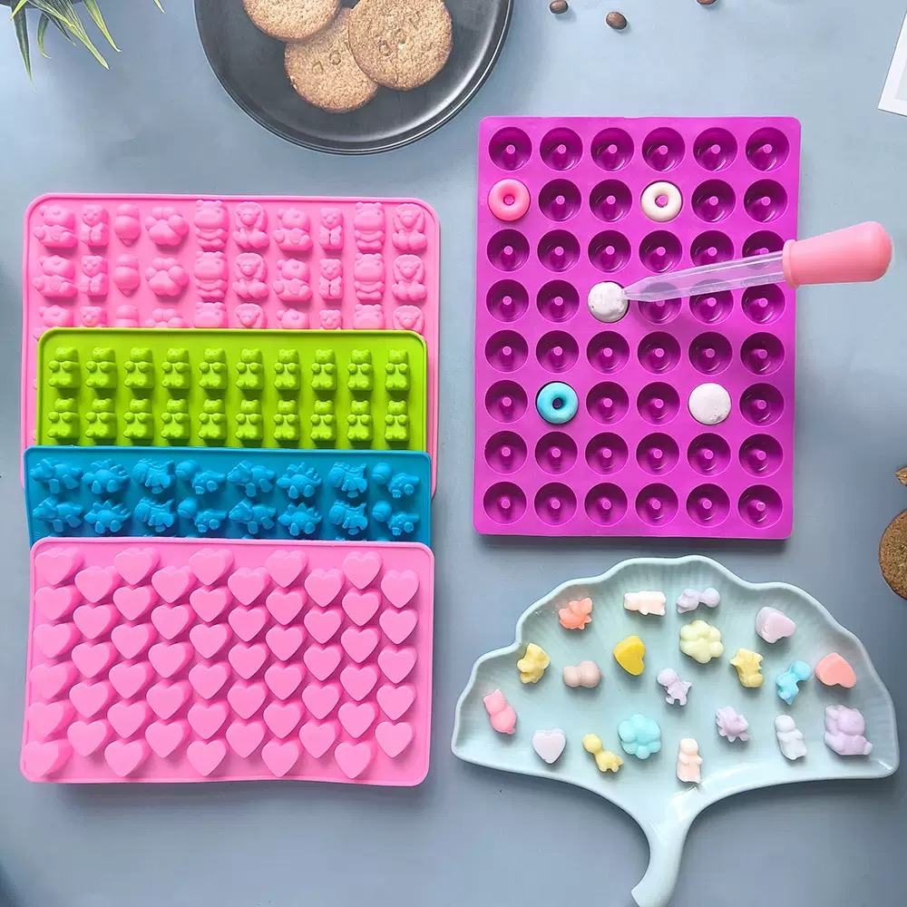 7Pcs Candy Silicone Moulds wit - Silicone Mold Tray のレビューと価格