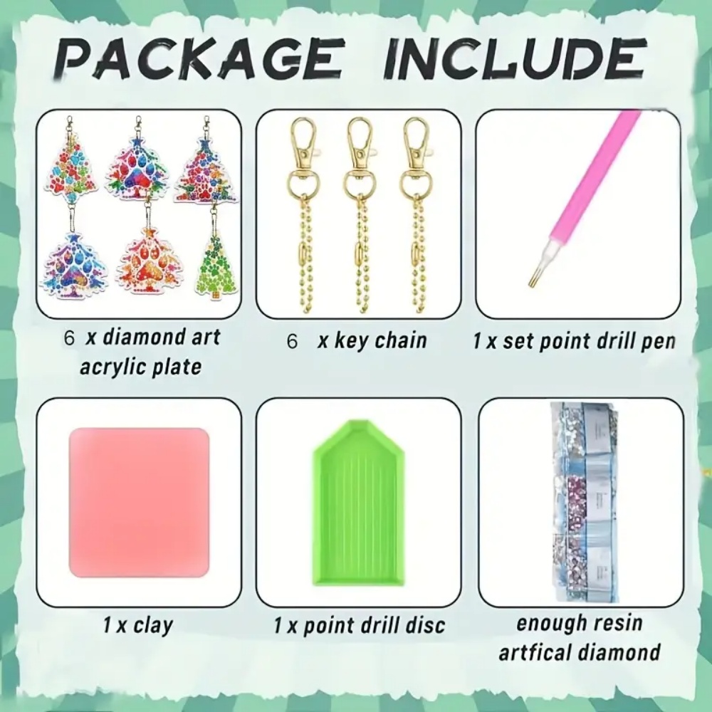 6pcs/SetDIY Christmas tree pat - Resin Craft For Beginners のレビューと価格