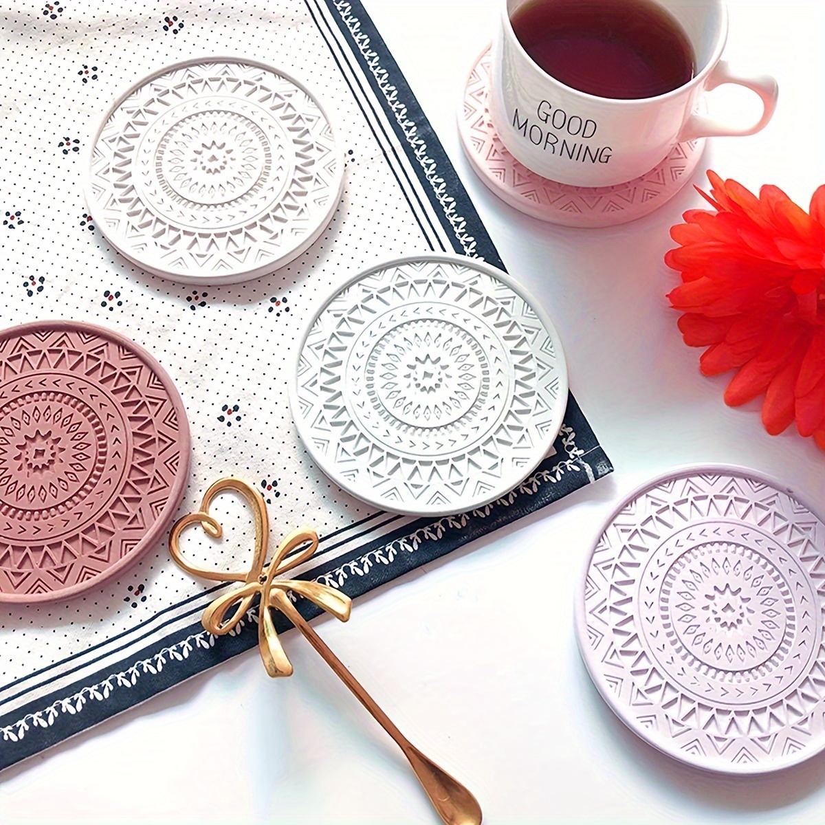 Flower Coaster Silicone Mold E - Coaster Mold Round のレビューと価格