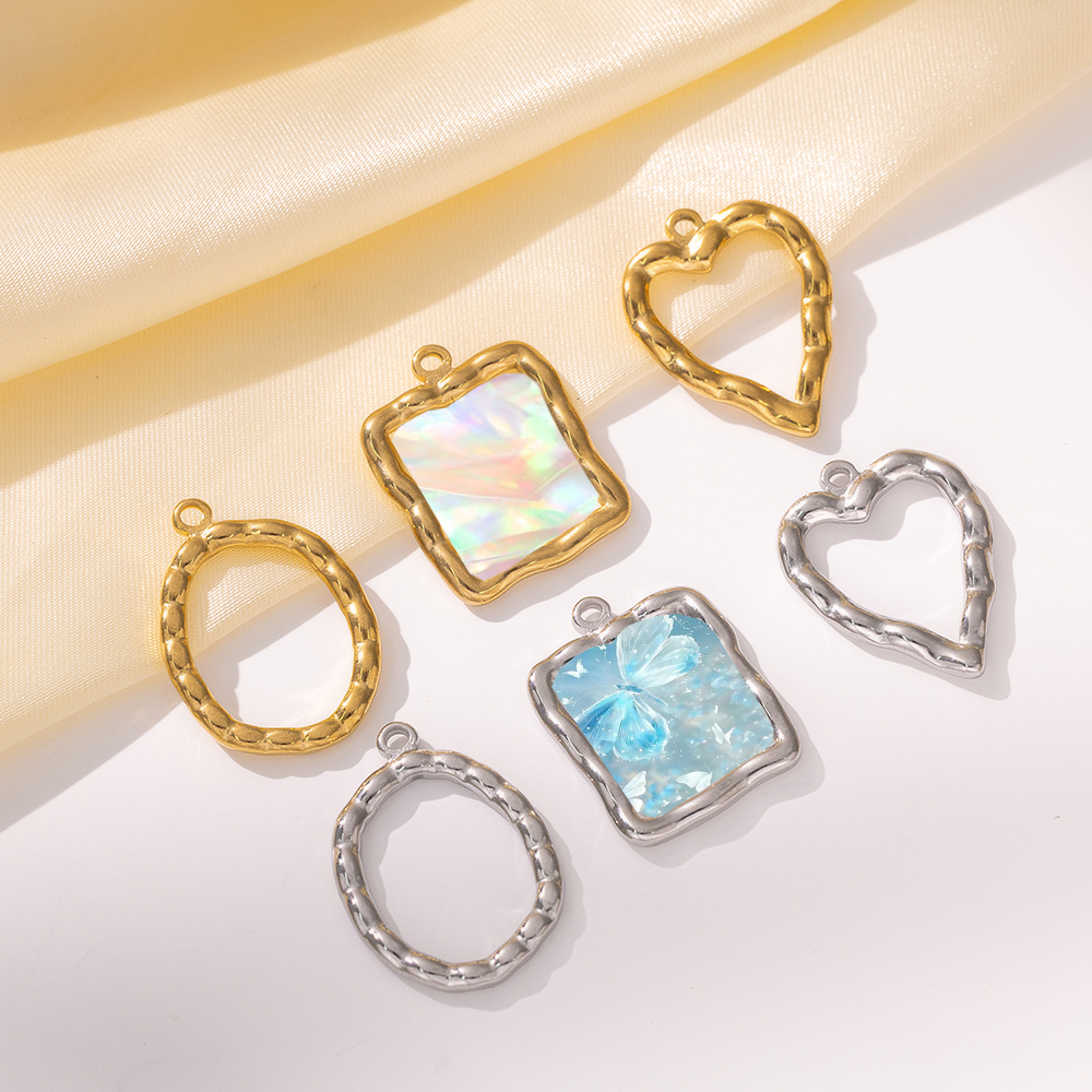 5pcs Stainless Steel Heart Rou - Resin Craft Material のレビューと価格