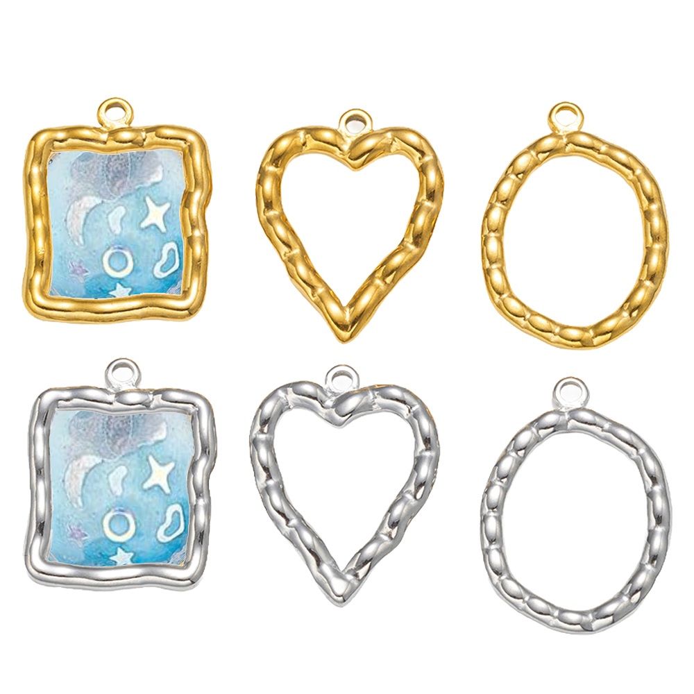 5pcs Stainless Steel Heart Rou - Resin Craft Material のレビューと価格