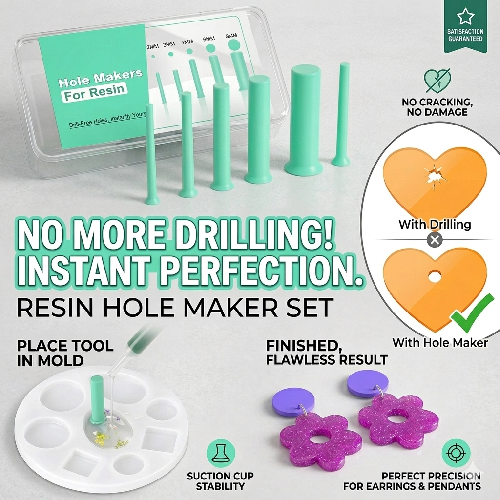 35pcs Resin Hole Maker Set 2-8 - Epoxy Uv Resin Kit のレビューと価格