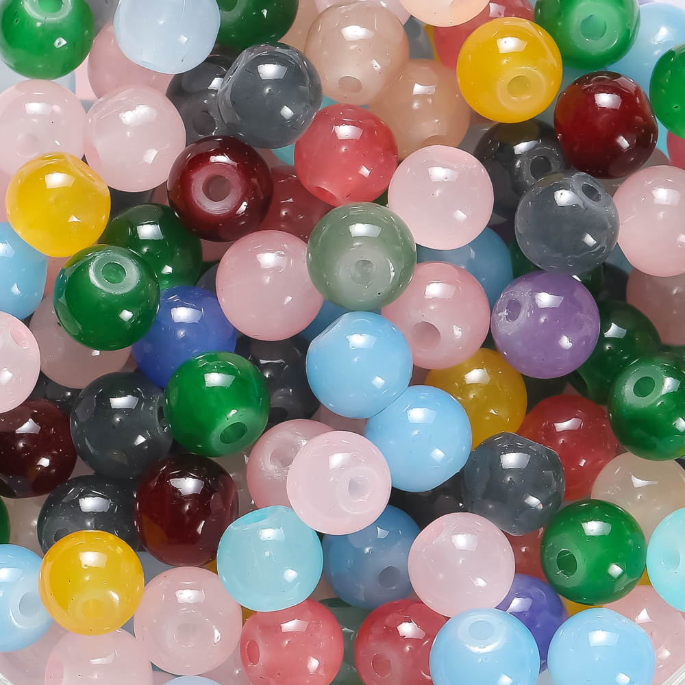 30/50pcs 6mm Glass Round Beads - Resin Craft Material のレビューと価格