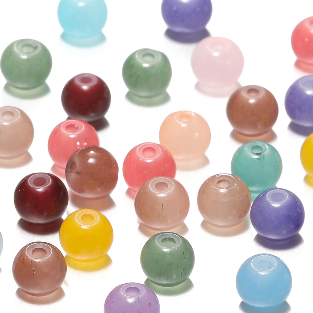 30/50pcs 6mm Glass Round Beads - Resin Craft Material のレビューと価格