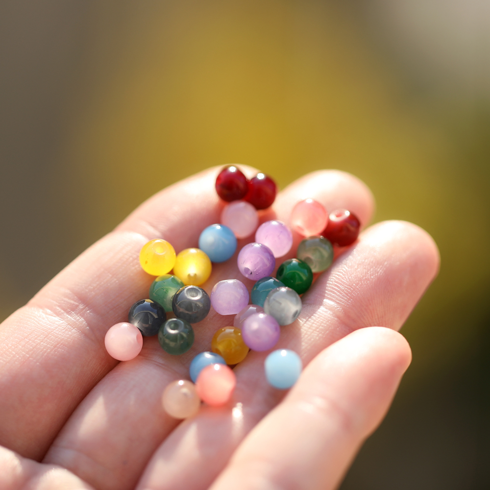 30/50pcs 6mm Glass Round Beads - Resin Craft Material のレビューと価格