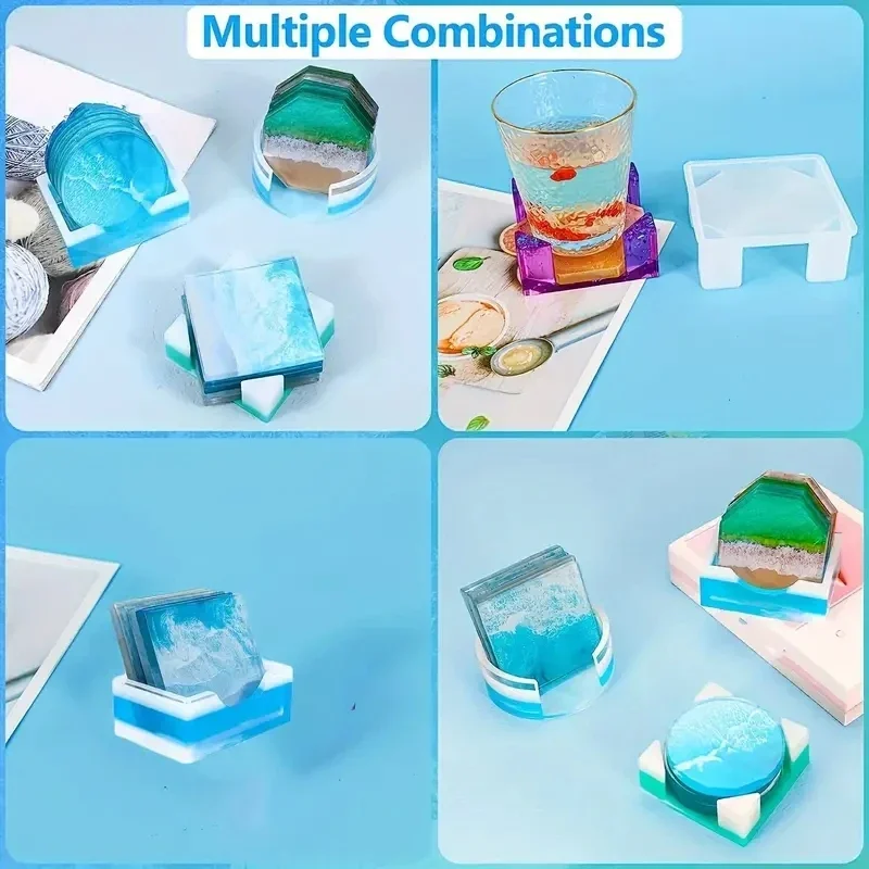 5Pcs/Set DlY Epoxy Resin Cup C - Serving Tray Mold のレビューと価格