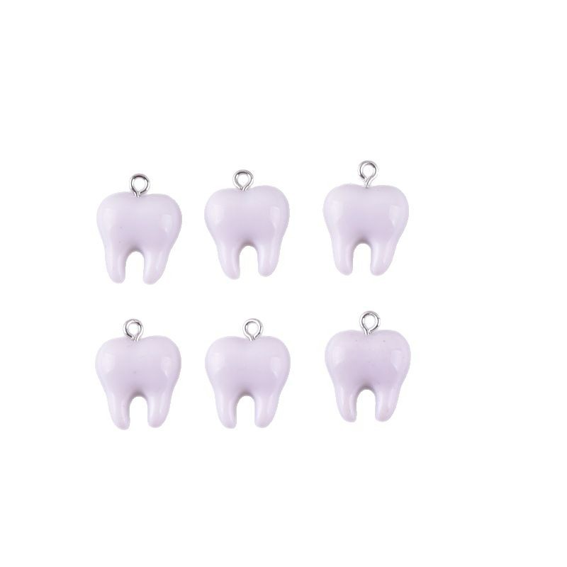 10pcs Cute White Teeth Resin P - Resin Craft Projects のレビューと価格
