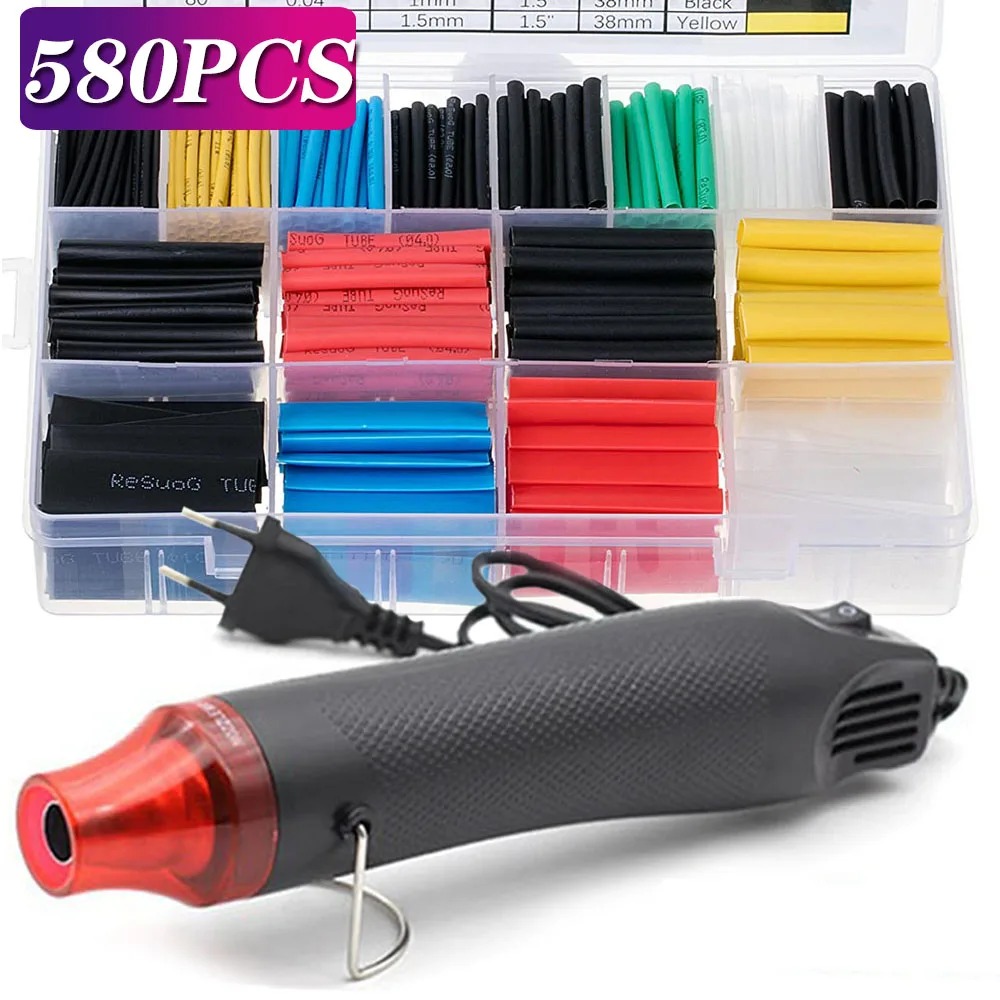 580/530/127PCS Heat Shrink Tub - Heat Gun Small のレビューと価格