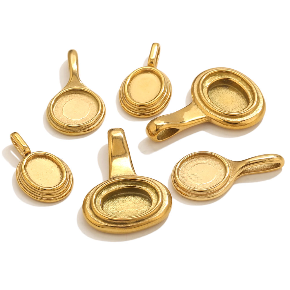 5pcs Stainless Steel Round Ova - Resin Craft Material のレビューと価格