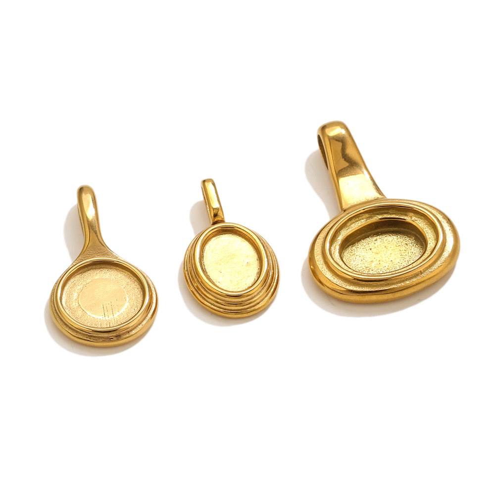 5pcs Stainless Steel Round Ova - Resin Craft Material のレビューと価格
