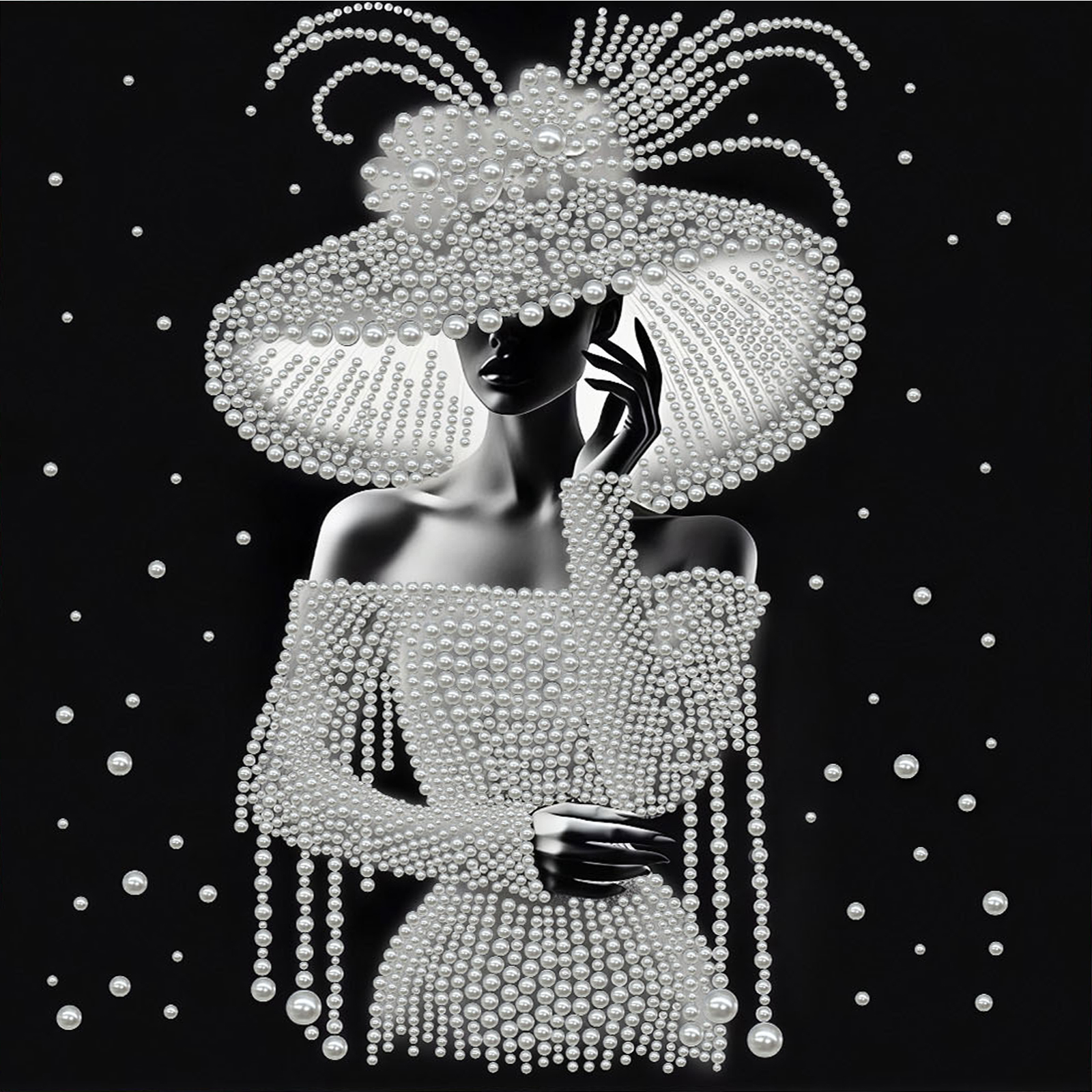 Elegant Lady Full 5D DIY Pearl - Resin Craft Ideas のレビューと価格