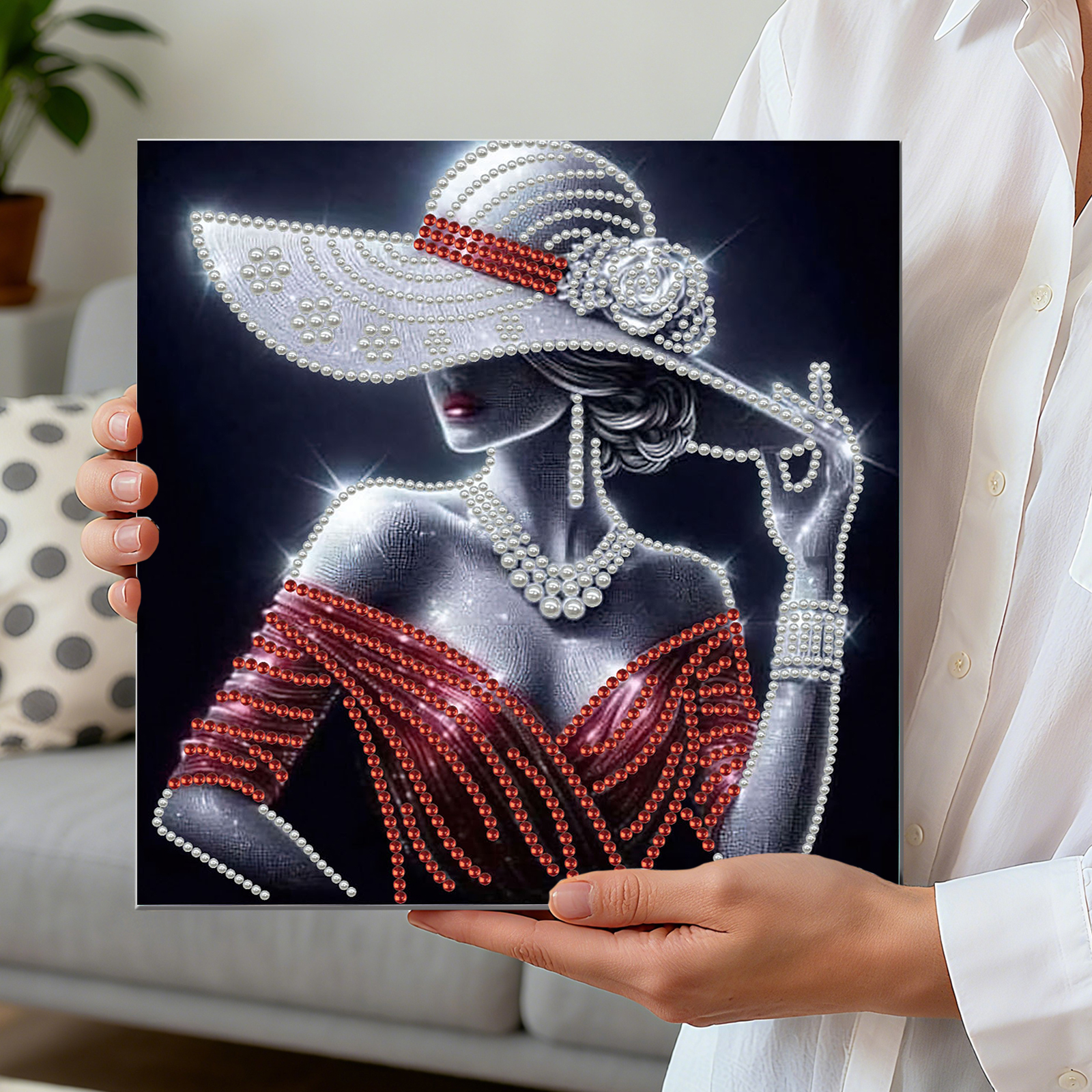 Elegant Lady Full 5D DIY Pearl - Resin Craft Ideas のレビューと価格