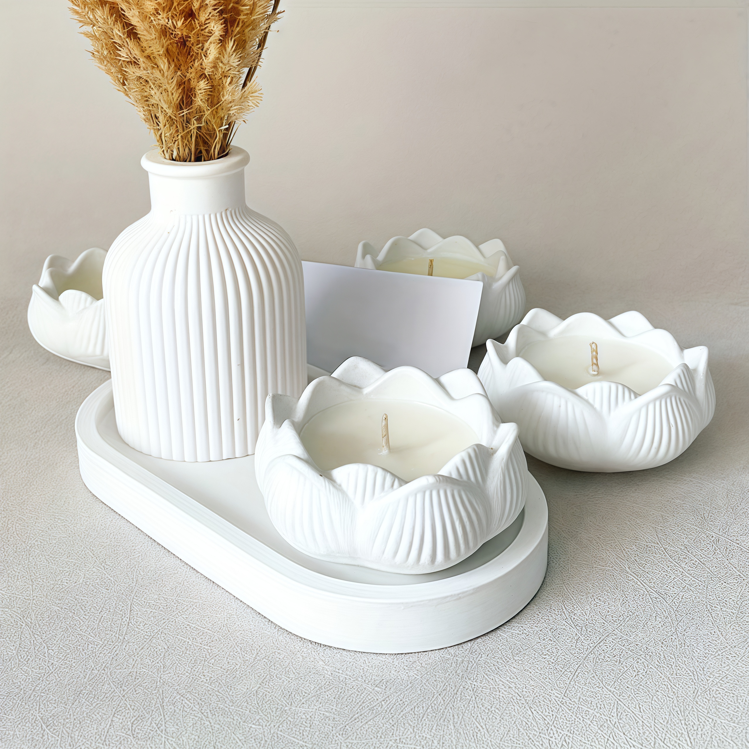 3pcs Silicone Mold Vases, Oval - Serving Tray Mold のレビューと価格