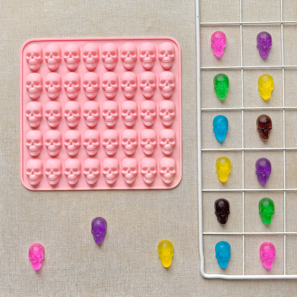1pc 40 hole skull shaped bakin - Silicone Mold Tray のレビューと価格