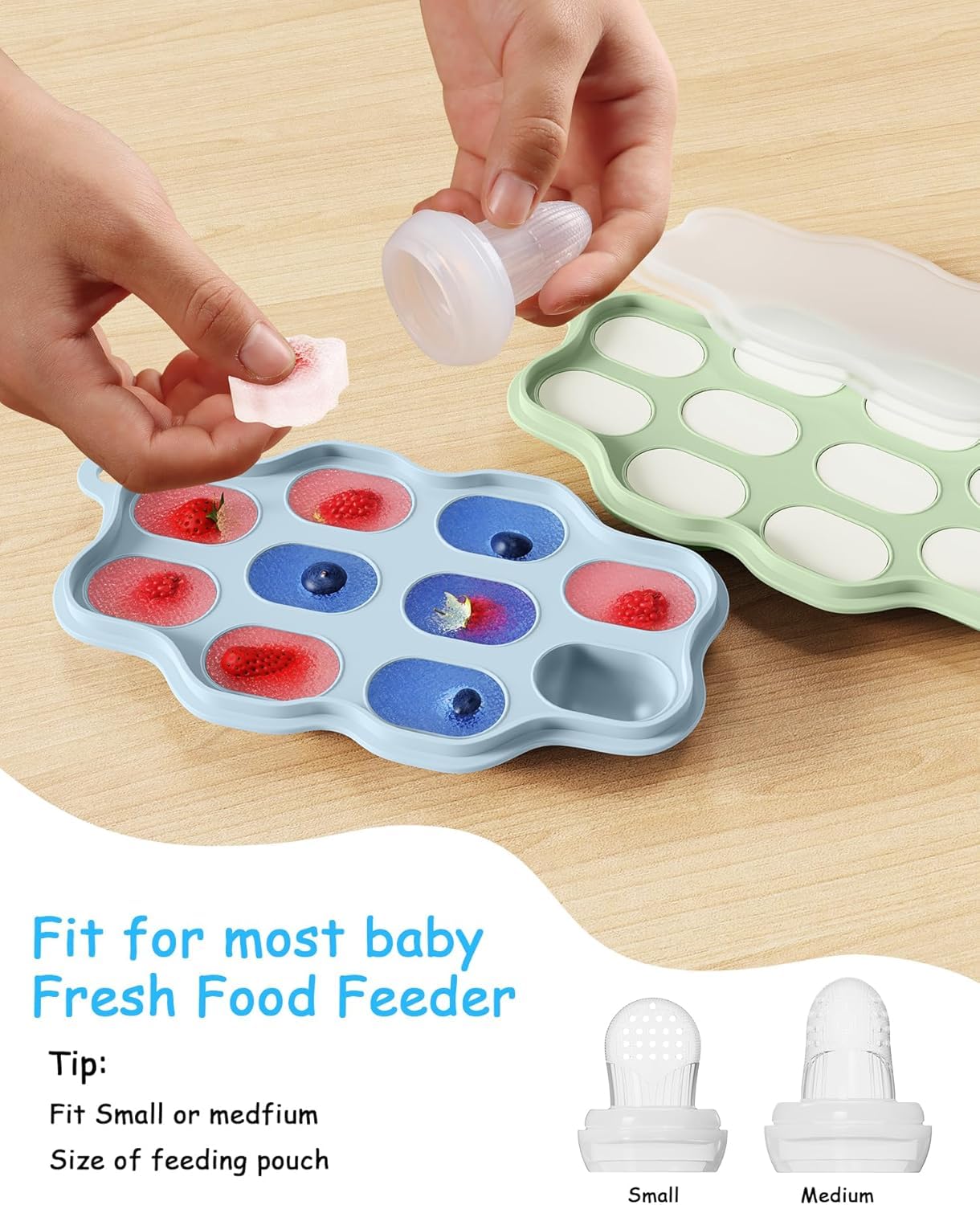 2-Pack Silicone Baby Food Free - Silicone Mold Tray のレビューと価格
