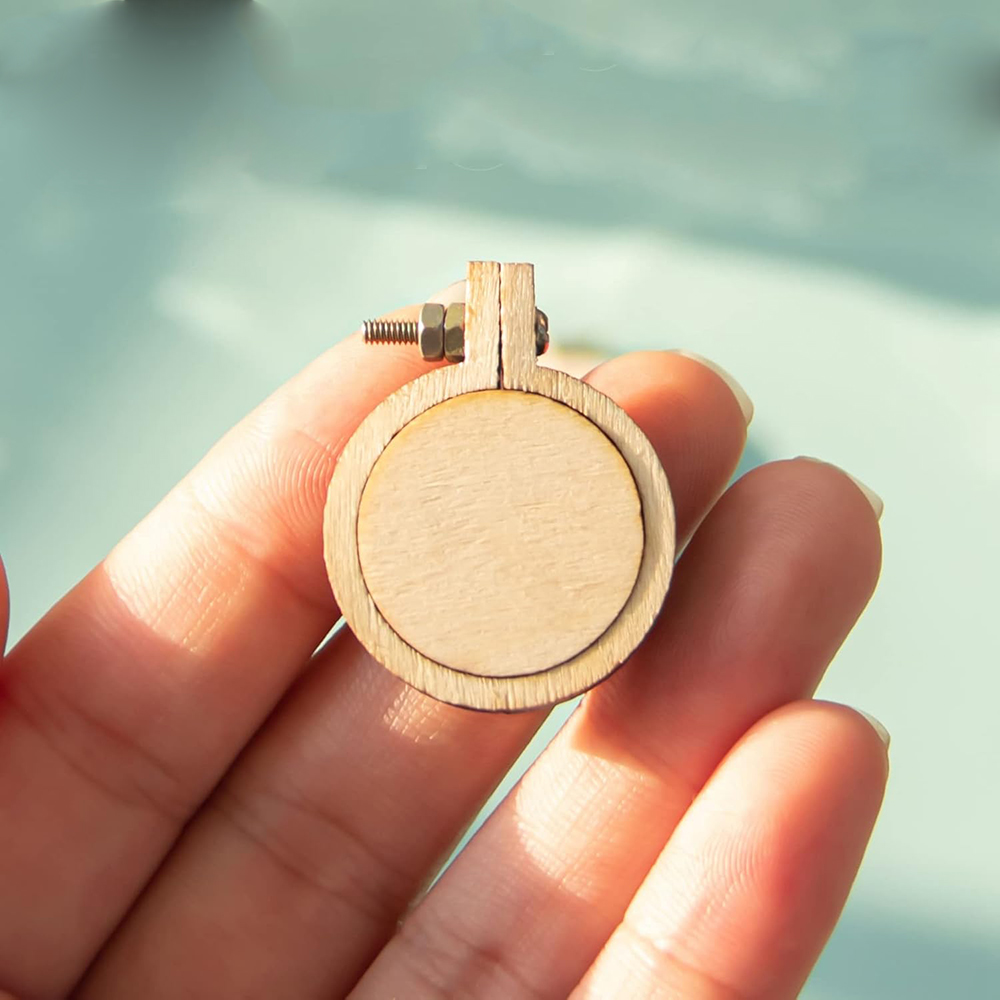 10Pcs/Set Wooden Mini Embroide - Wood Ring Blank のレビューと価格