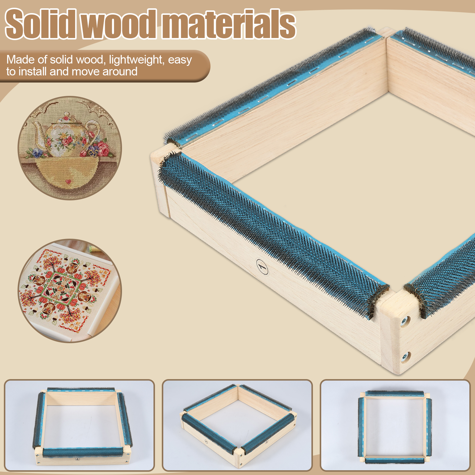Punch Needle Frame Square Embr - Wood Ring Blank のレビューと価格