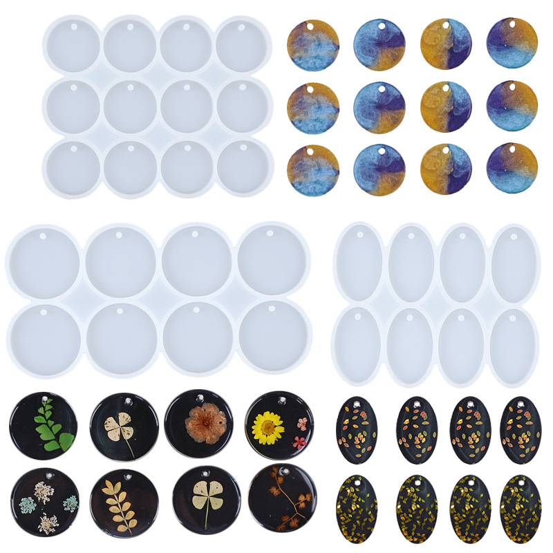 8/12pcs Round Oval Pendants Re - Gold Foil Flakes のレビューと価格