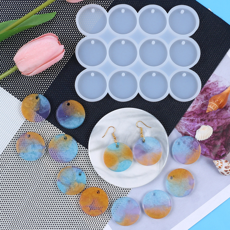8/12pcs Round Oval Pendants Re - Gold Foil Flakes のレビューと価格