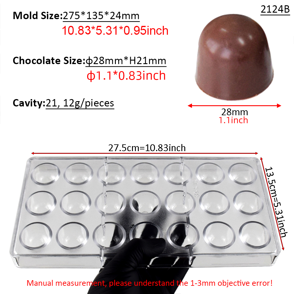 21 Cavity Dome Chocolate Mold  - Dome Mold Clear のレビューと価格
