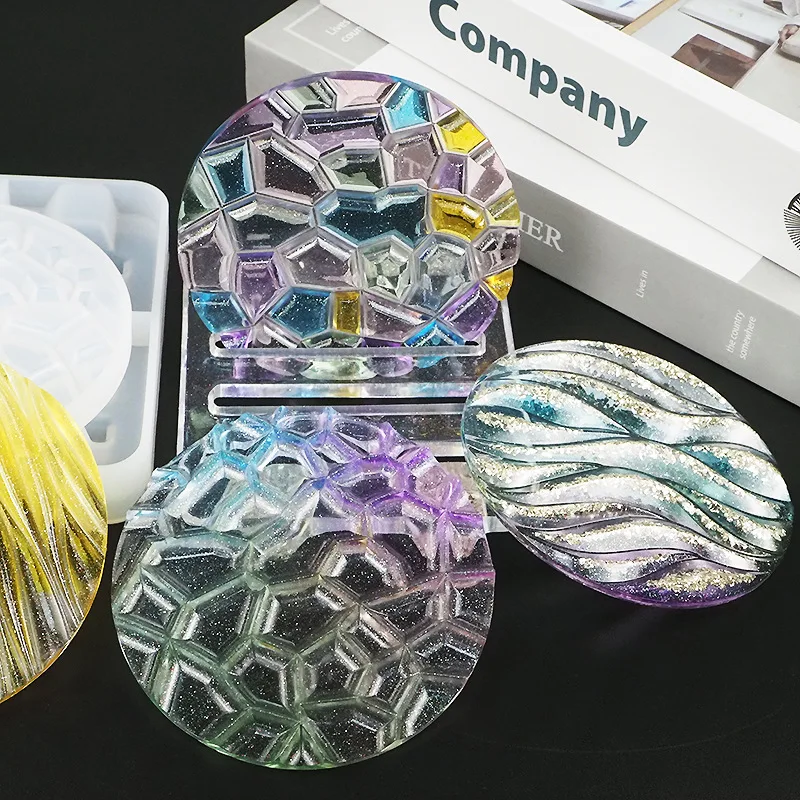 DIY Crystal Epoxy Mold Wave Di - Coaster Mold Round のレビューと価格
