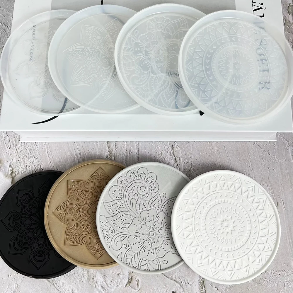 Mandala Round Coaster Resin Si - Serving Tray Mold のレビューと価格