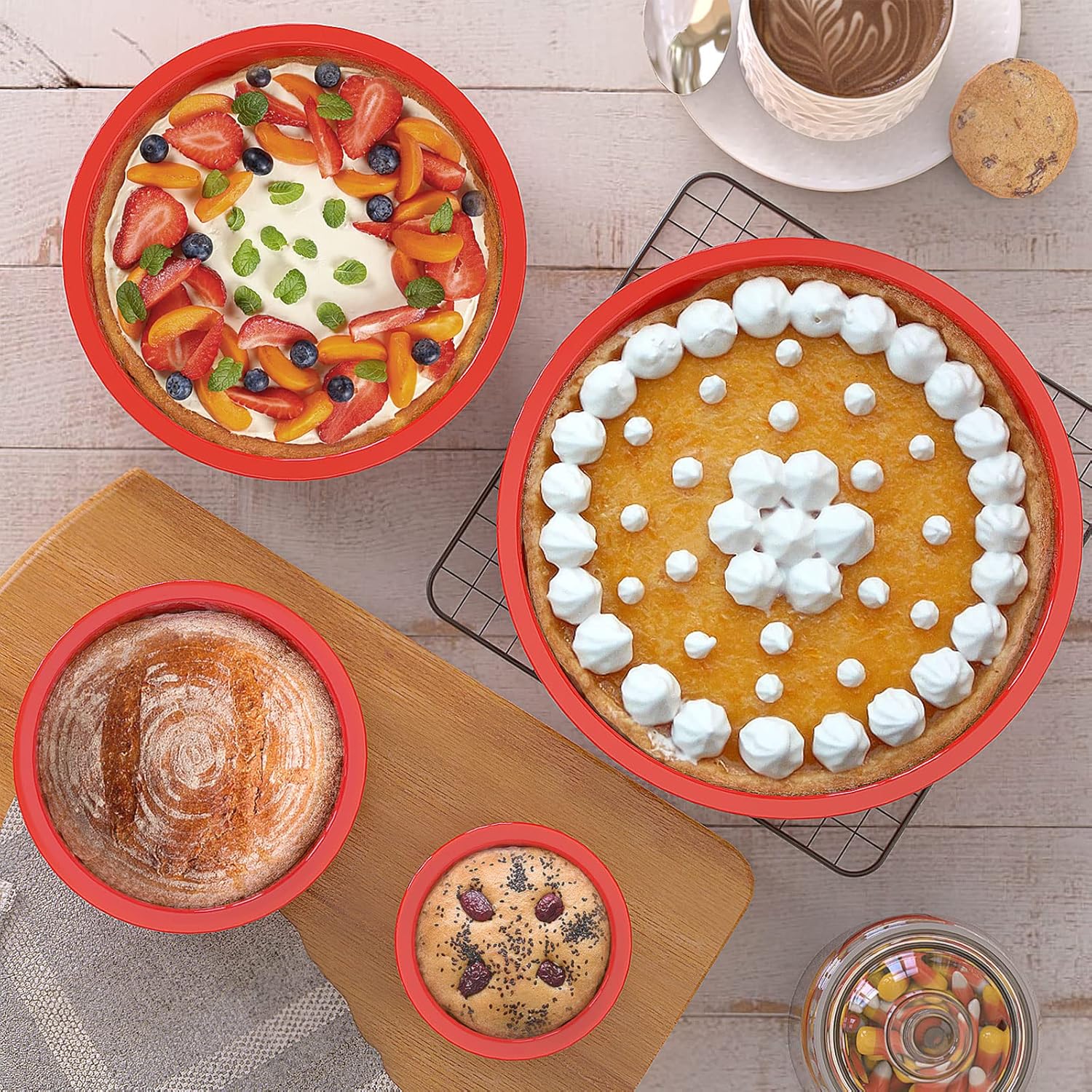 Silicone Cake Mold 4/6/8Inch R - Coaster Mold Round のレビューと価格