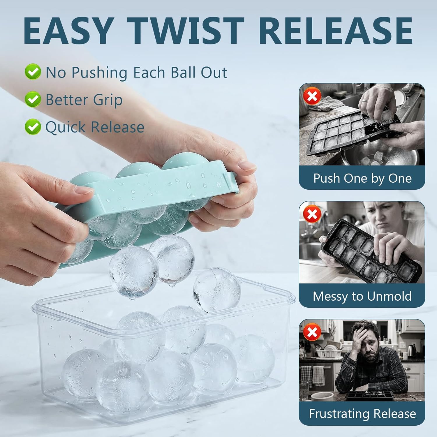 Large Round Ice Cube Trays for - Coaster Mold Round のレビューと価格