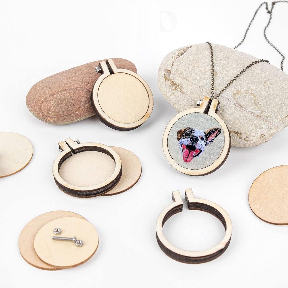 10PCS Mini Embroidery Hoop Woo - Wood Ring Blank のレビューと価格