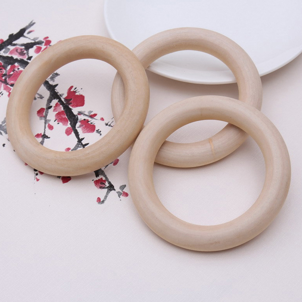 12Pcs Smooth Wooden Rings 55Mm - Wood Ring Blank のレビューと価格