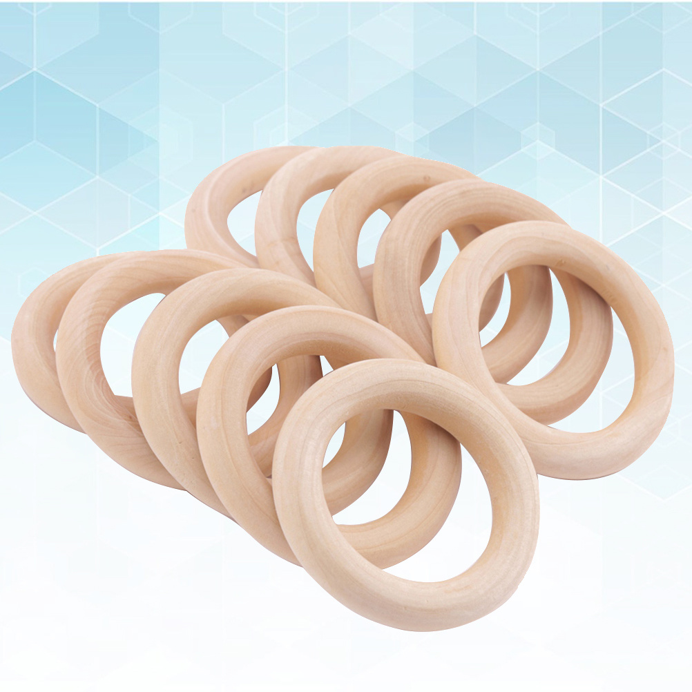 12Pcs Smooth Wooden Rings 55Mm - Wood Ring Blank のレビューと価格