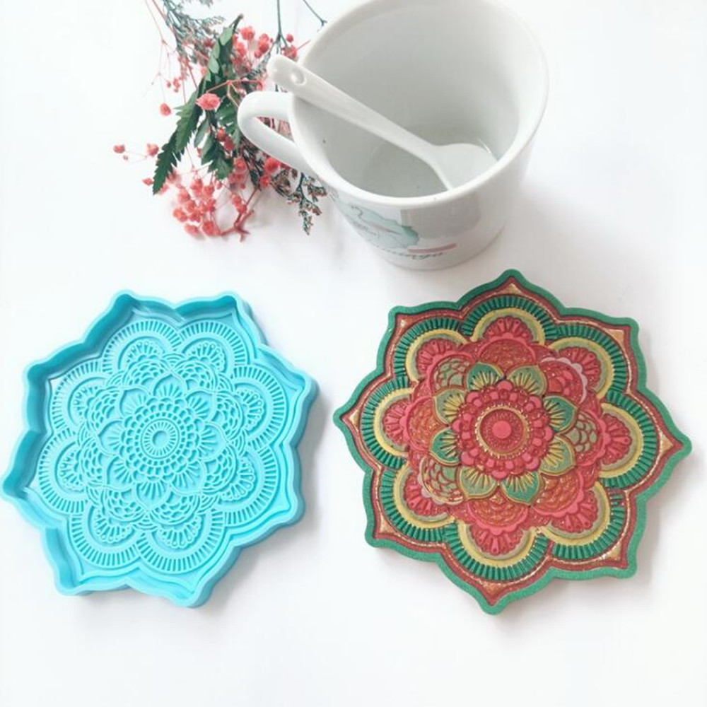 Mandala Coaster Silicone Mold  - Coaster Mold Round のレビューと価格