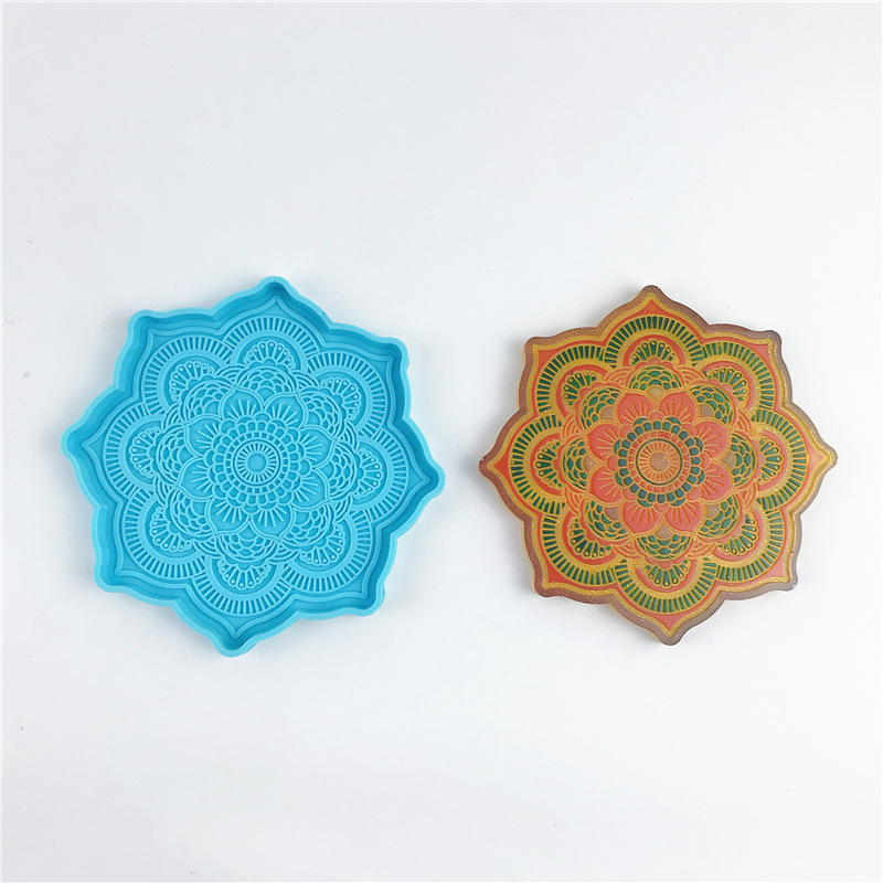 Mandala Coaster Silicone Mold  - Coaster Mold Round のレビューと価格