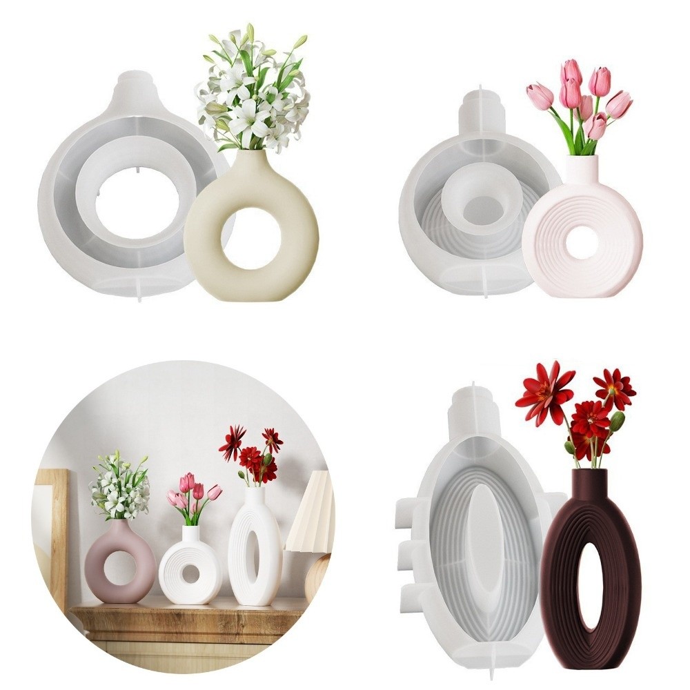 Oval Stripe Silicone Vase Mold - Resin Craft Workshop のレビューと価格
